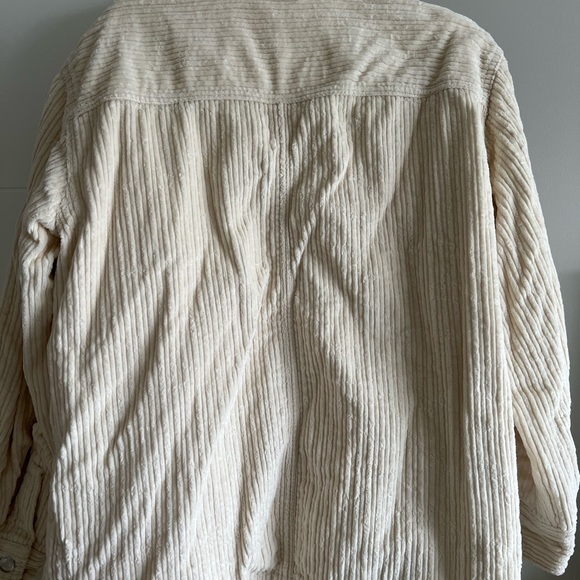UO Corduroy Button Up Ivory Jacket - M/L - Picture 7 of 9